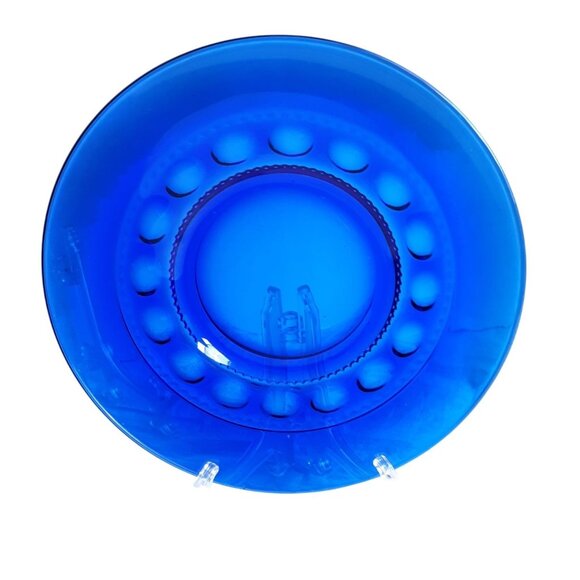 Indiana Glass Cobalt Blue Kings Crown Salad Dessert Plate Addition Replacement - Picture 1 of 4